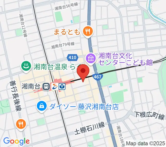 厚木楽器 アミ湘南台の地図