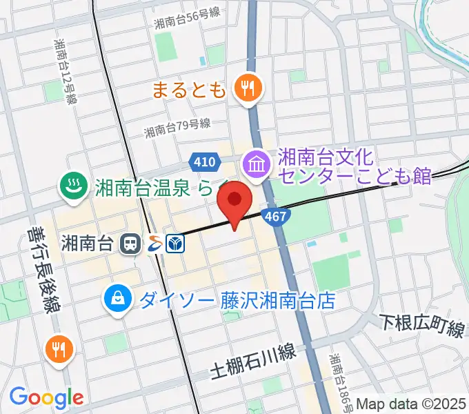 厚木楽器 アミ湘南台の地図