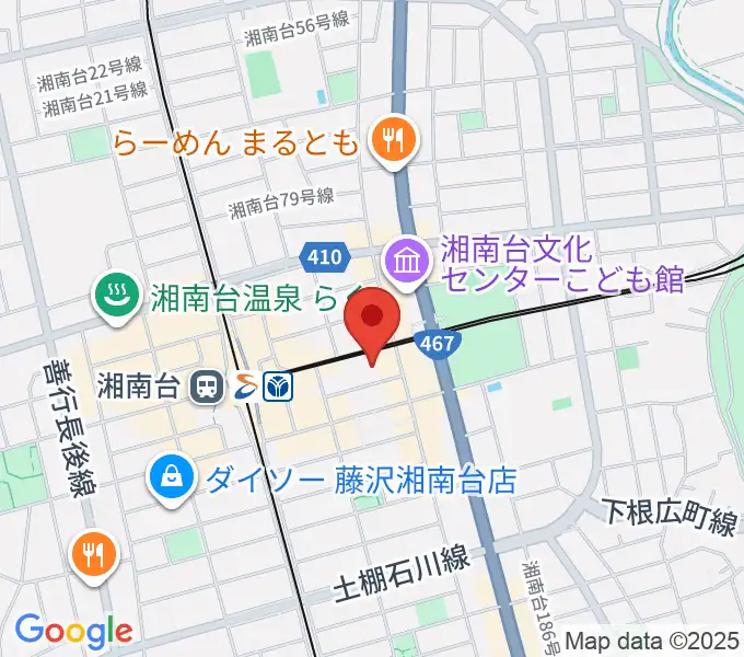 厚木楽器 アミ湘南台の地図