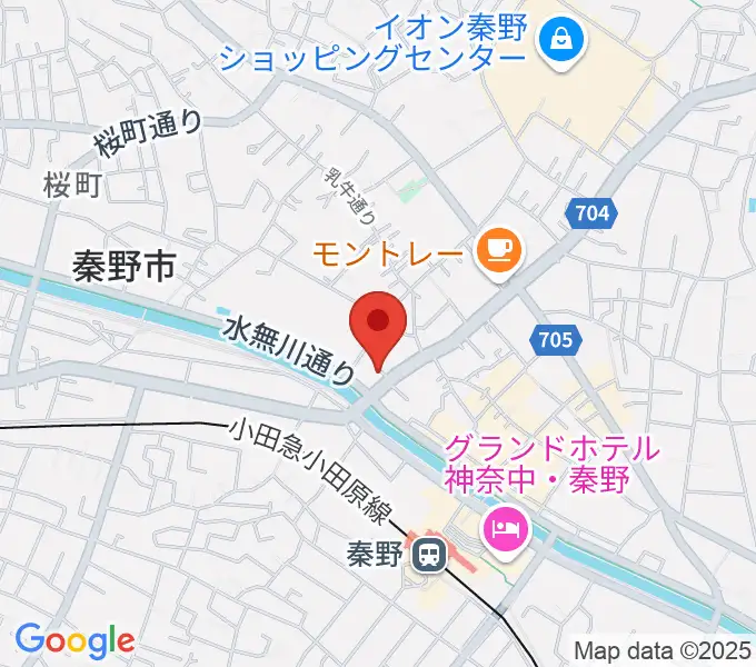 厚木楽器 アミ秦野の地図
