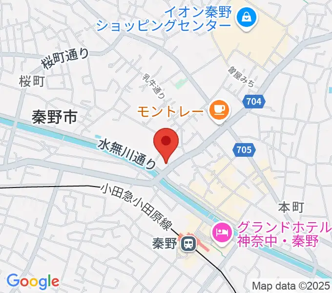 厚木楽器 アミ秦野の地図