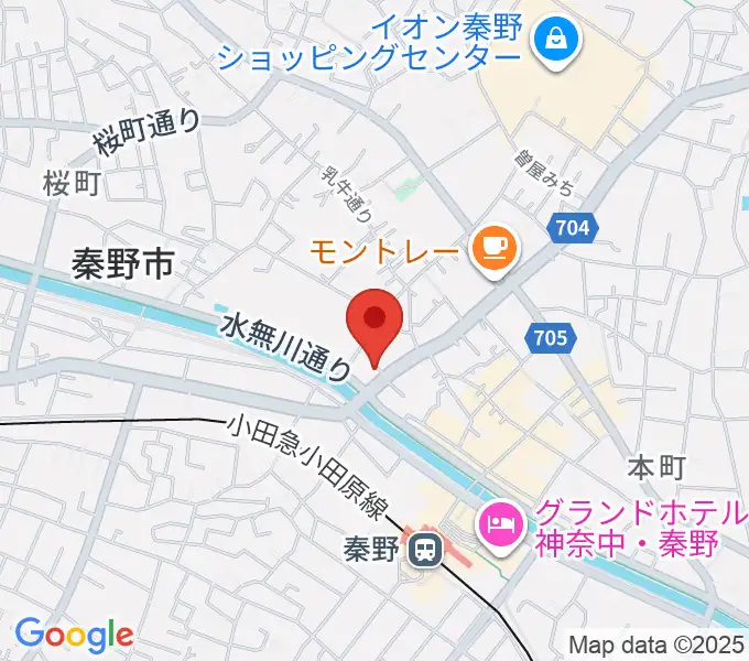 厚木楽器 アミ秦野の地図