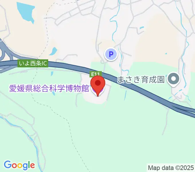 愛媛県総合科学博物館の地図