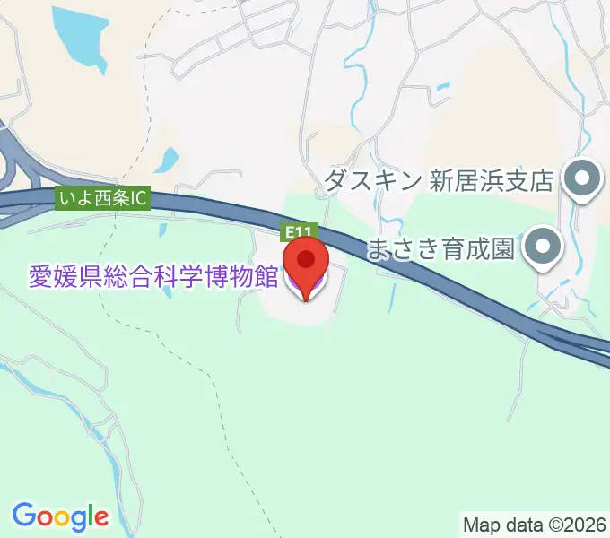 愛媛県総合科学博物館の地図
