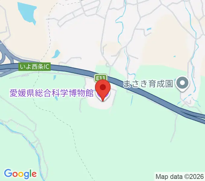 愛媛県総合科学博物館の地図
