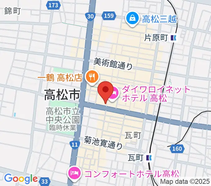 タワーレコード 高松丸亀町店の地図