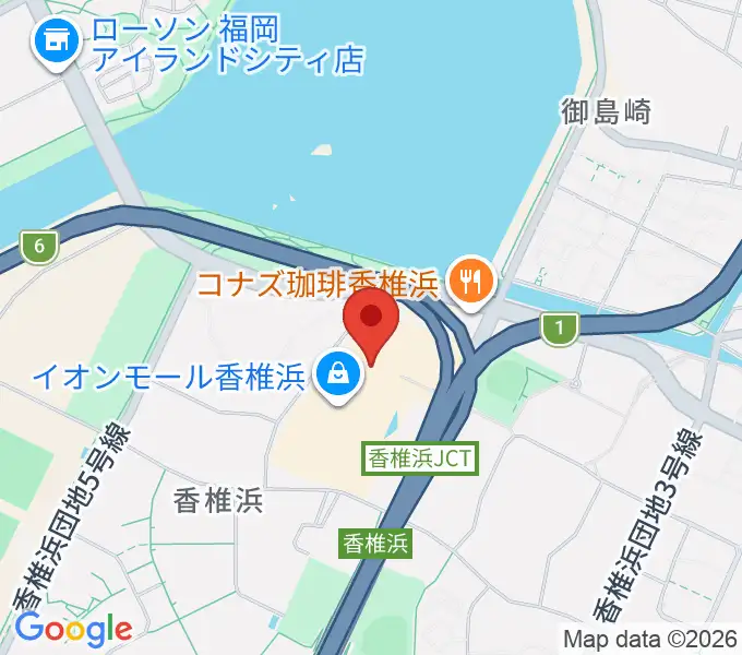 タワーレコード香椎浜店の地図