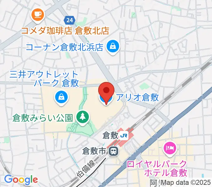 タワーレコード アリオ倉敷店の地図