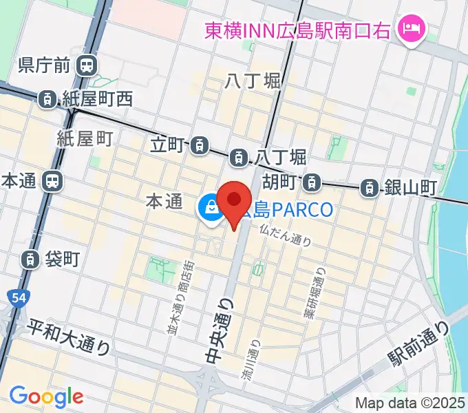タワーレコード 広島店の地図