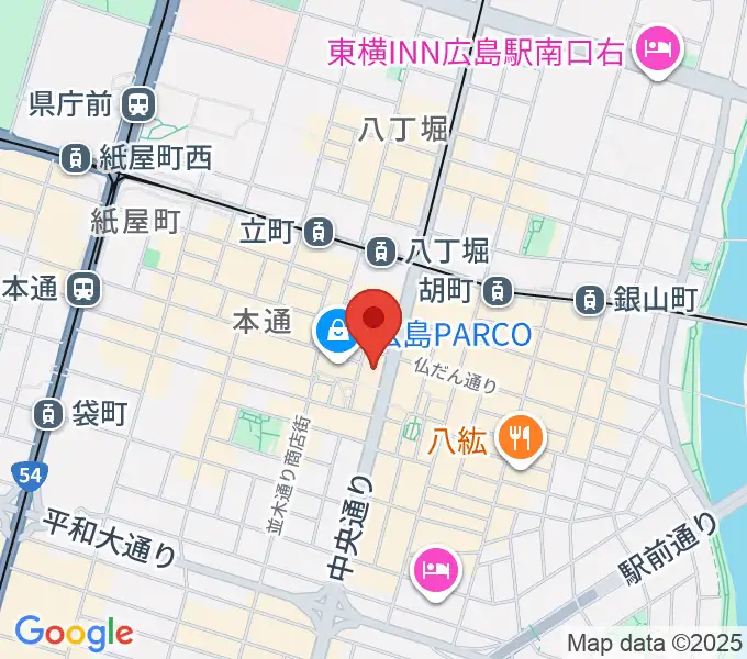 タワーレコード 広島店の地図
