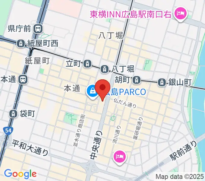 タワーレコード 広島店の地図