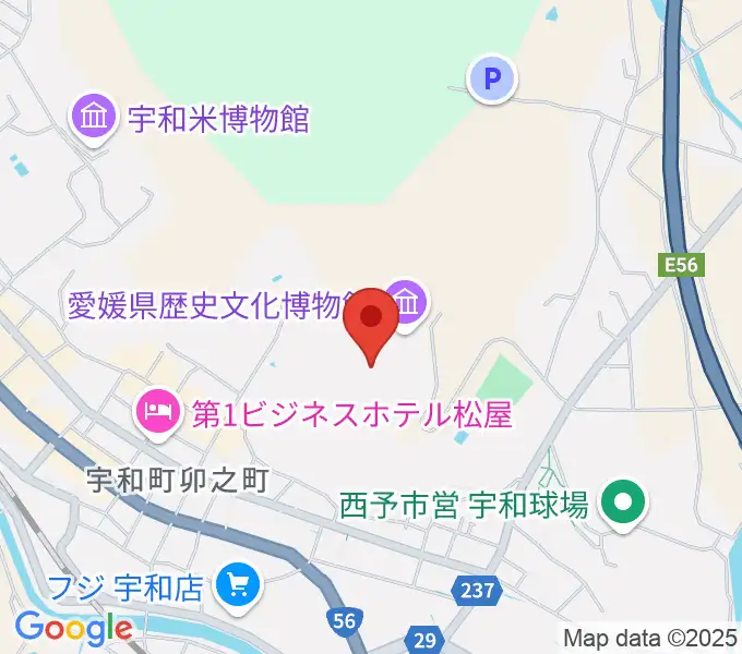 愛媛県歴史文化博物館の地図