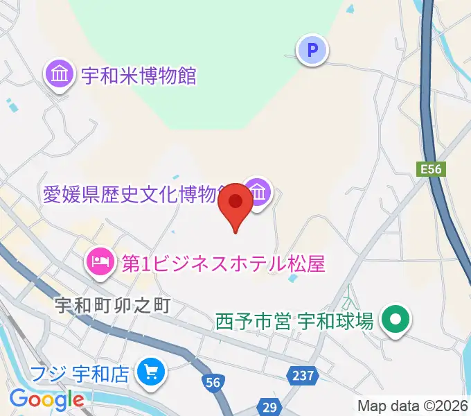 愛媛県歴史文化博物館の地図