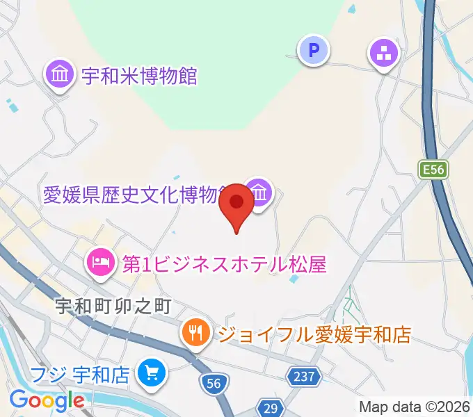 愛媛県歴史文化博物館の地図
