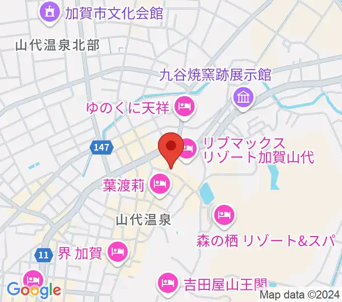 山代温泉SWINGの地図