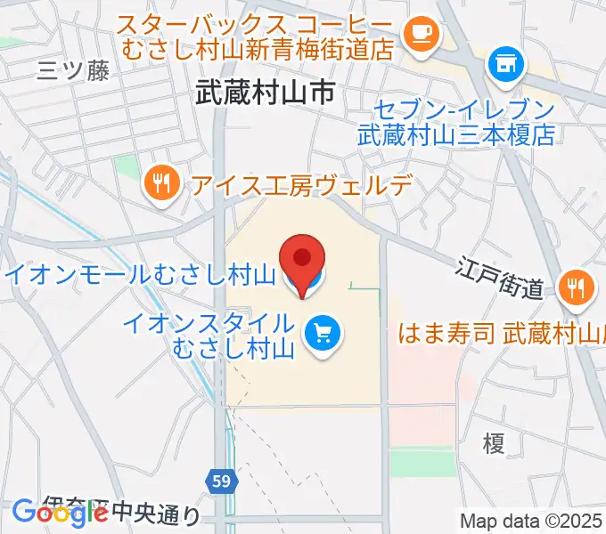 JEUGIAカルチャーセンター イオンモールむさし村山の地図
