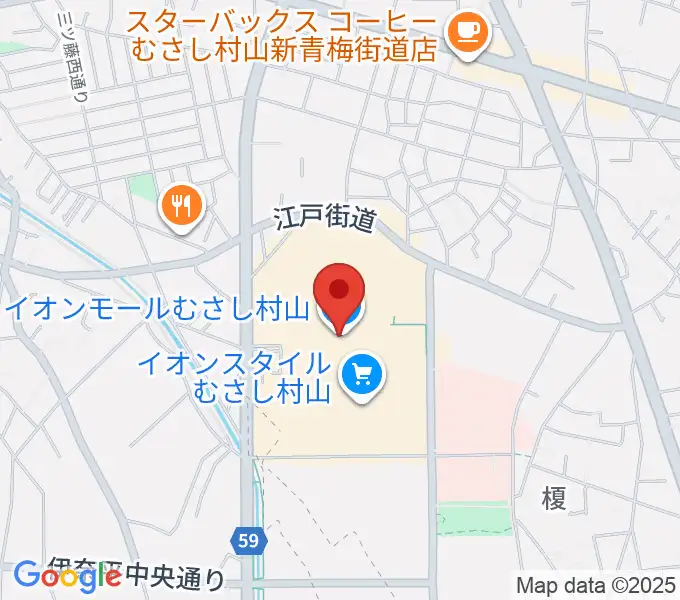 JEUGIAカルチャーセンター イオンモールむさし村山の地図