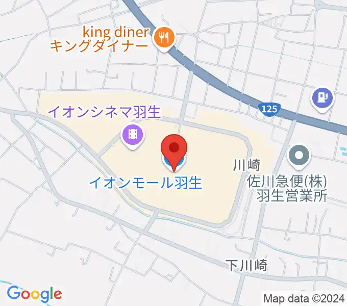 JEUGIAカルチャーセンター イオンモール羽生の地図