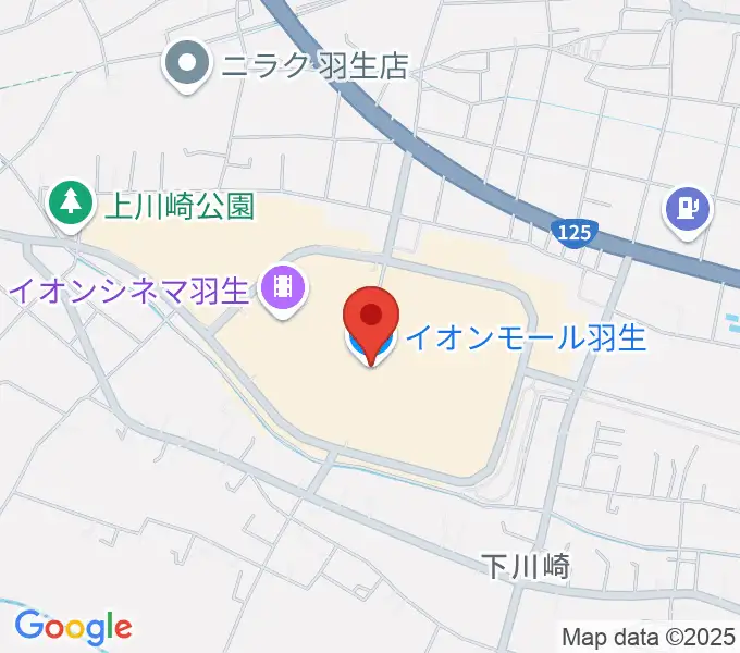JEUGIAカルチャーセンター イオンモール羽生の地図