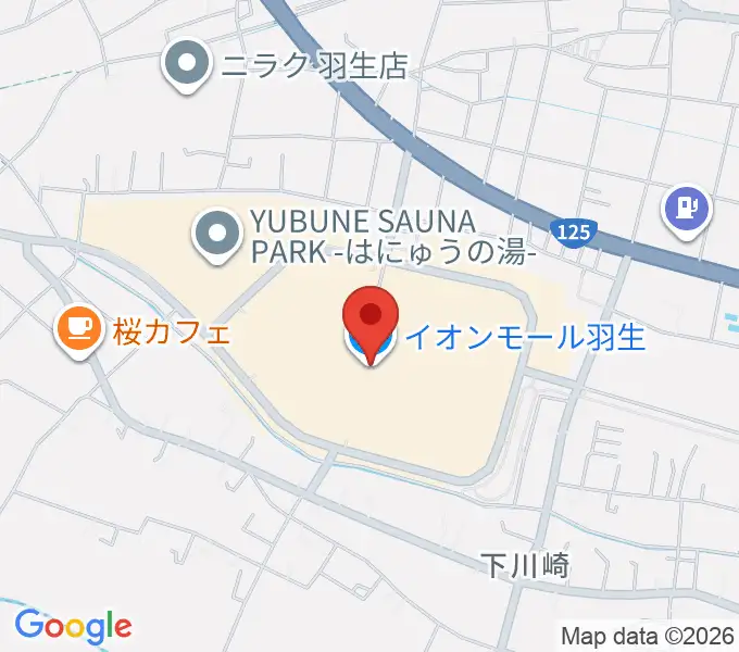 JEUGIAカルチャーセンター イオンモール羽生の地図