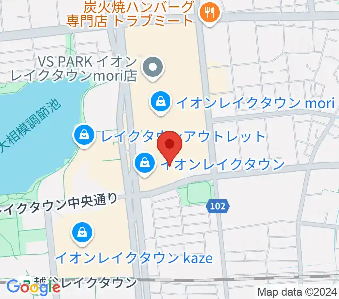 JEUGIAカルチャーセンター イオンレイクタウンの地図