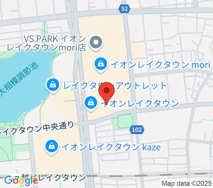 JEUGIAカルチャーセンター イオンレイクタウンの地図