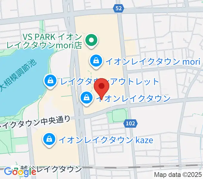 JEUGIAカルチャーセンター イオンレイクタウンの地図