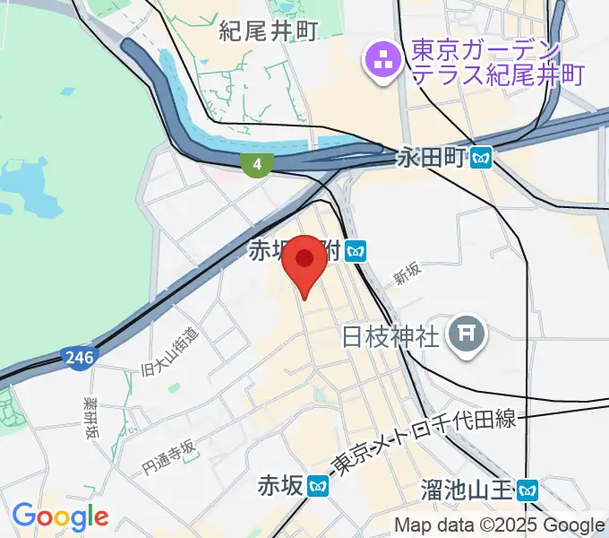 赤坂カーサクラシカの地図