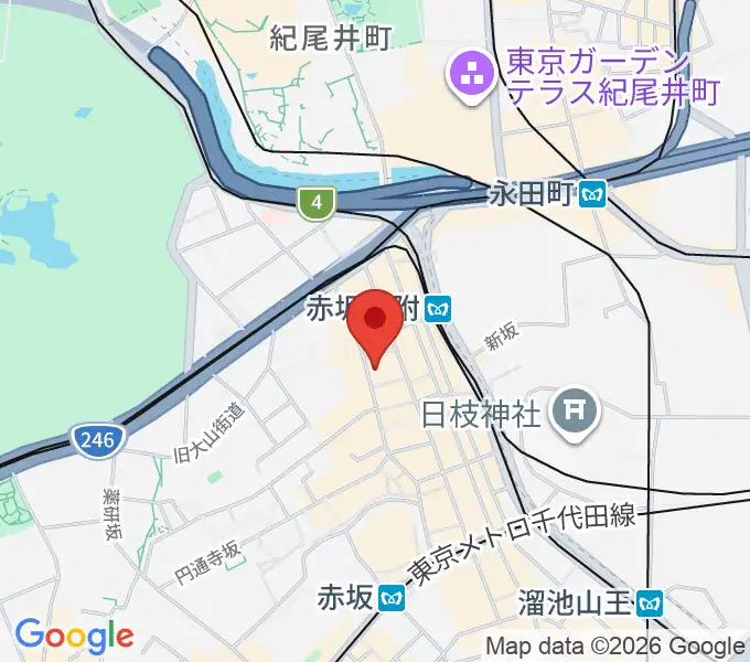 赤坂カーサクラシカの地図