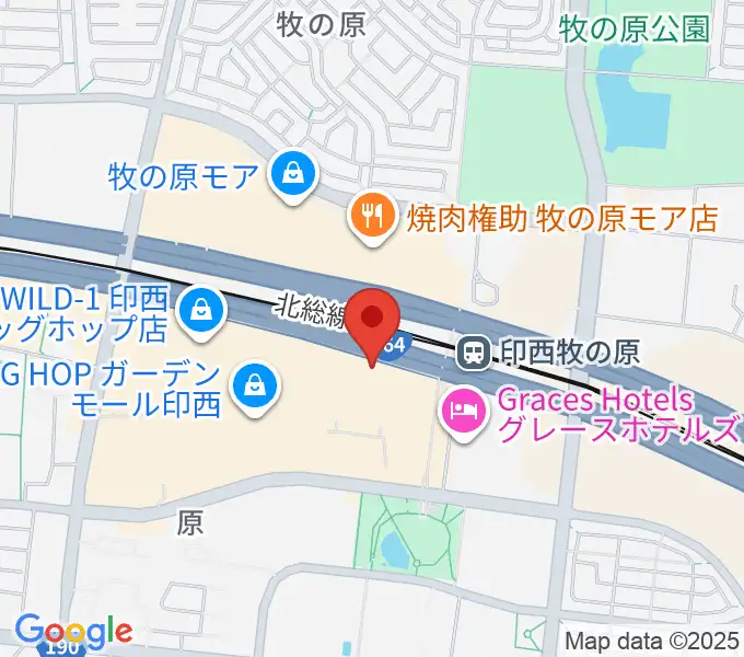 JEUGIAカルチャーセンター BIGHOP印西の地図