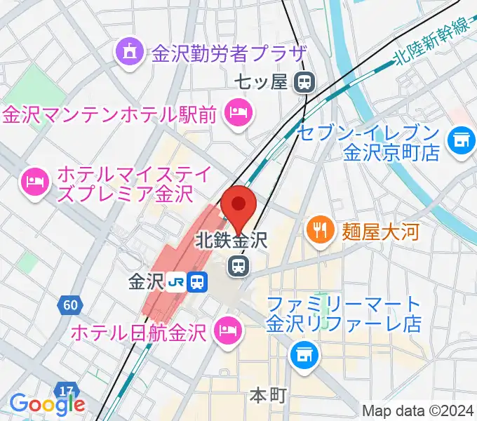 タワーレコード金沢フォーラス店の地図