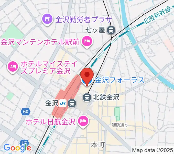 タワーレコード金沢フォーラス店の地図