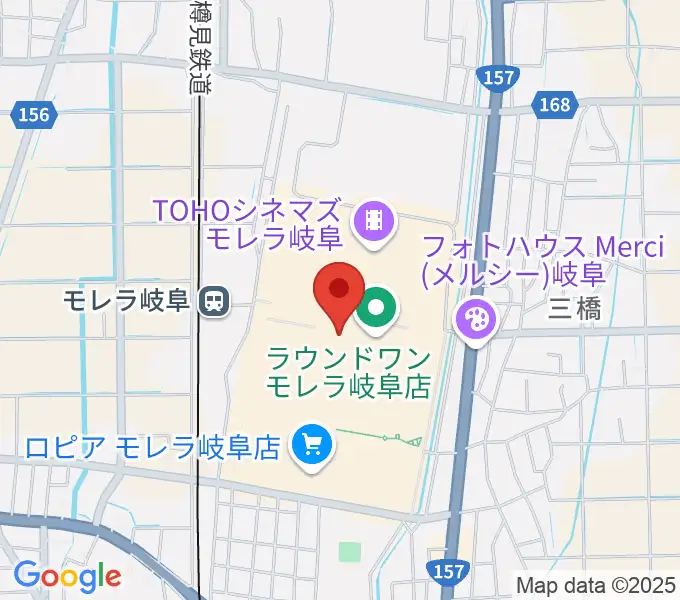 タワーレコード モレラ岐阜店の地図