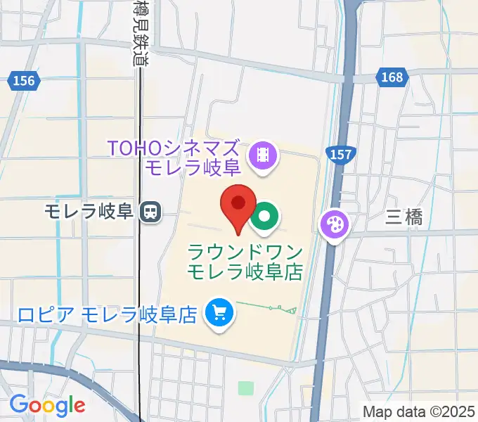 タワーレコード モレラ岐阜店の地図