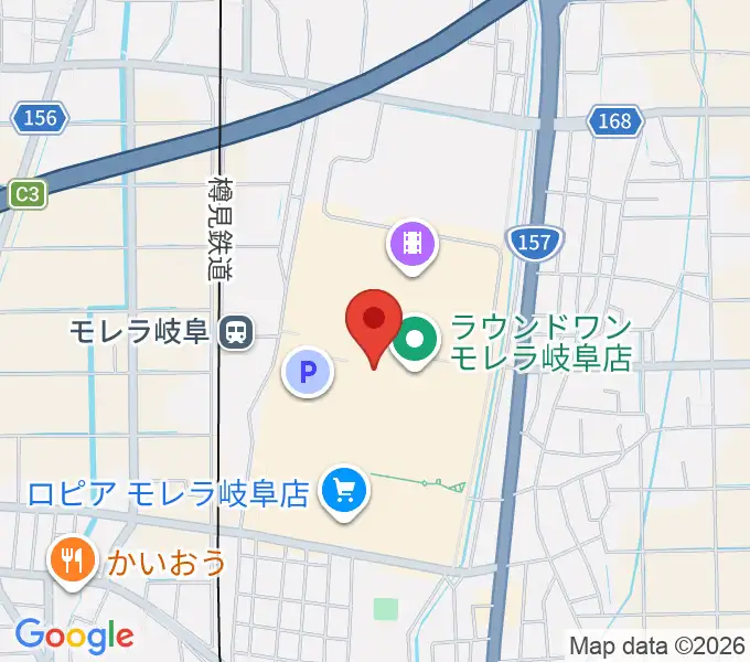タワーレコード モレラ岐阜店の地図