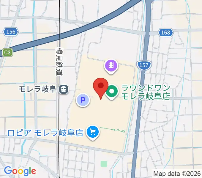 タワーレコード モレラ岐阜店の地図