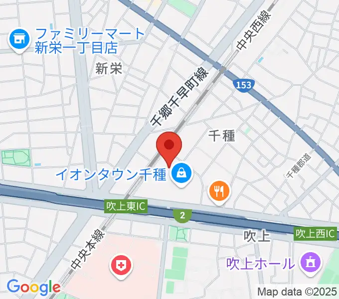 JEUGIAカルチャーセンター イオンタウン千種の地図