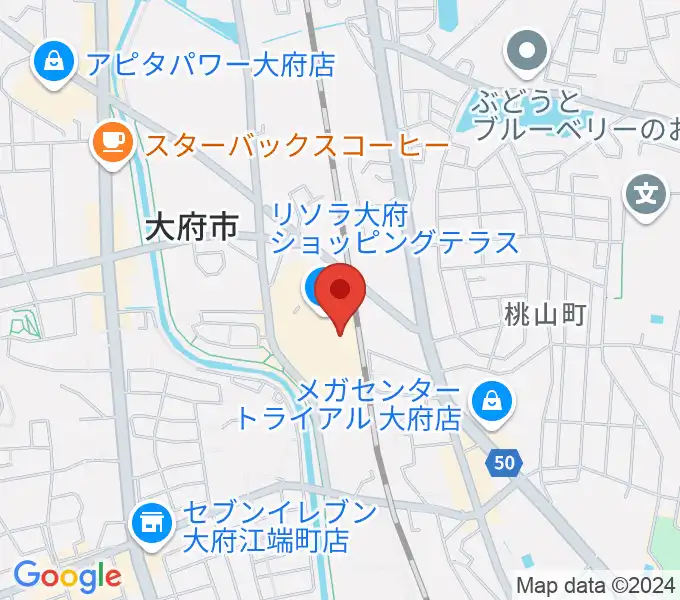 JEUGIAカルチャーセンター リソラ大府の地図