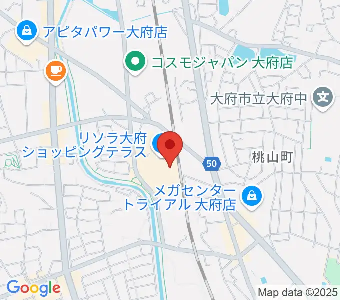 JEUGIAカルチャーセンター リソラ大府の地図