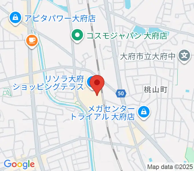 JEUGIAカルチャーセンター リソラ大府の地図