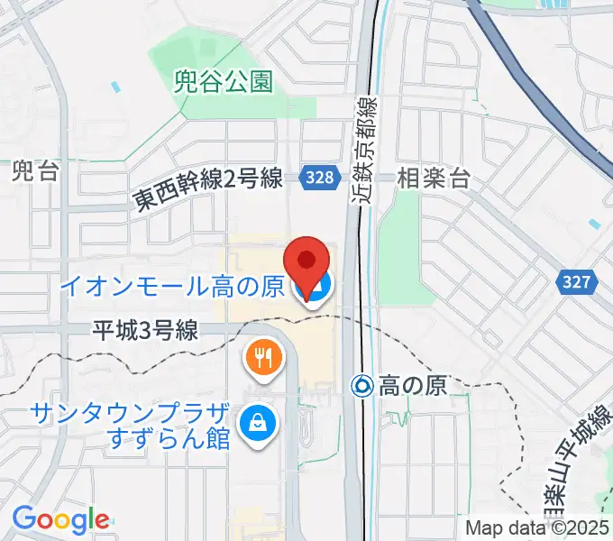 JEUGIAカルチャーセンター イオンモール高の原の地図