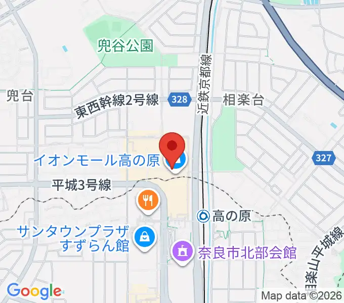 JEUGIAカルチャーセンター イオンモール高の原の地図