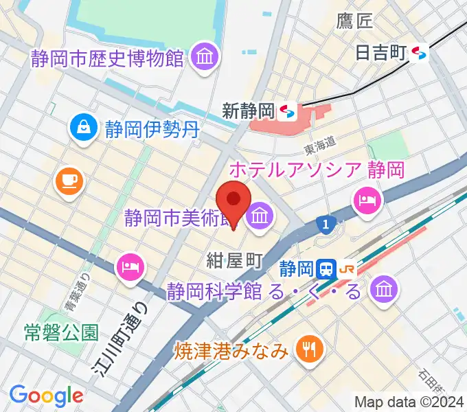 タワーレコード静岡店の地図