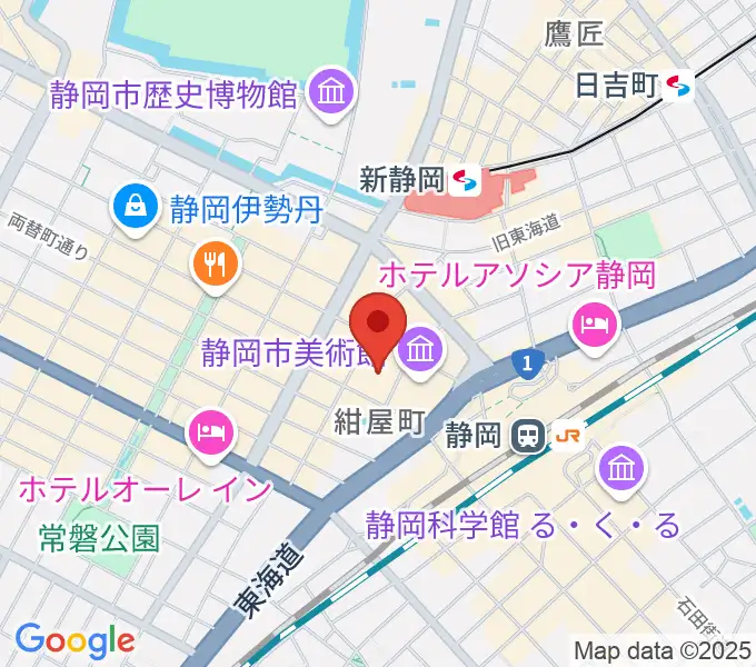 タワーレコード静岡店の地図