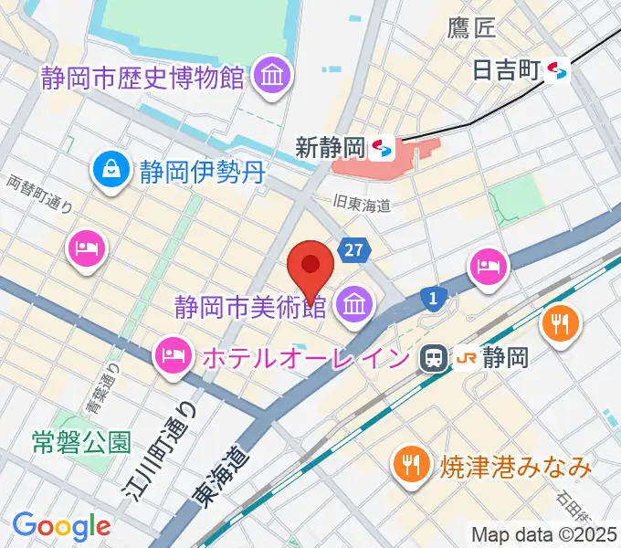 タワーレコード静岡店の地図