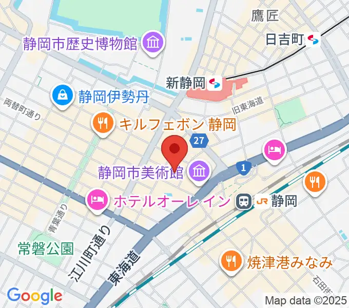 タワーレコード静岡店の地図