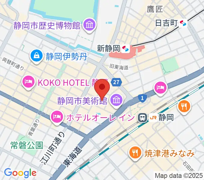 タワーレコード静岡店の地図