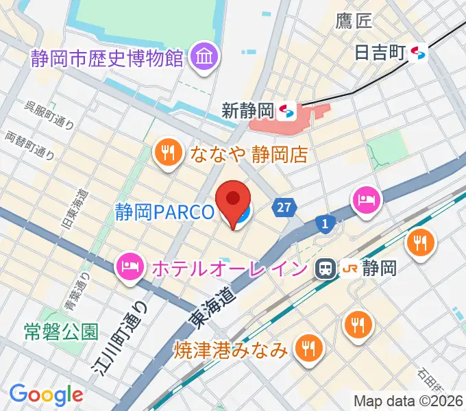 タワーレコード静岡店の地図