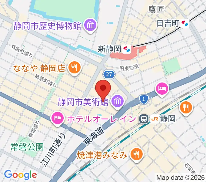タワーレコード静岡店の地図