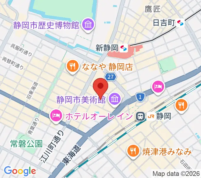 タワーレコード静岡店の地図